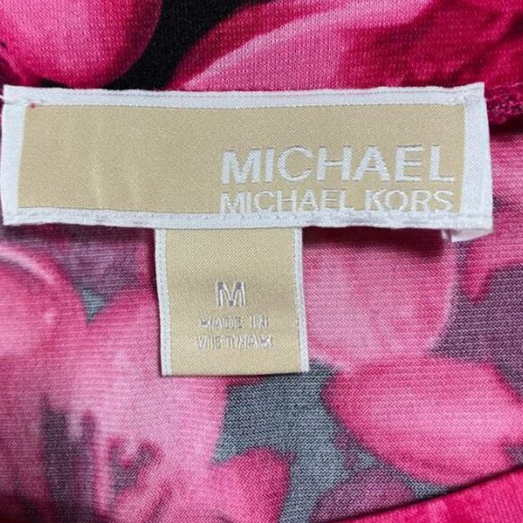 MICHAEL Michael Kors Pink Floral Dress  Size Medium  EUC - Picture 6 of 8